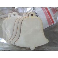 22873 Set 5 figurine lemn - nr 112 - pentru pictat - clopot simplu