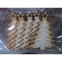 Set 5 figurine lemn - nr.121 - pentru pictat - brad cu steluta 22882