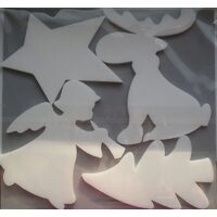 Set figurine polistiren - VII - mixt ren, stea, brad, inger PENT