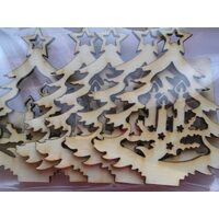 22876 Set 5 forme lemn, Pentart - brad - nr 115