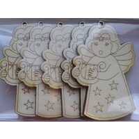 22944 Set 5 figurine lemn, Pentart - inger - nr 183
