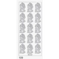 Sticker auriu - mire si mireasa - 109 - INTER.D