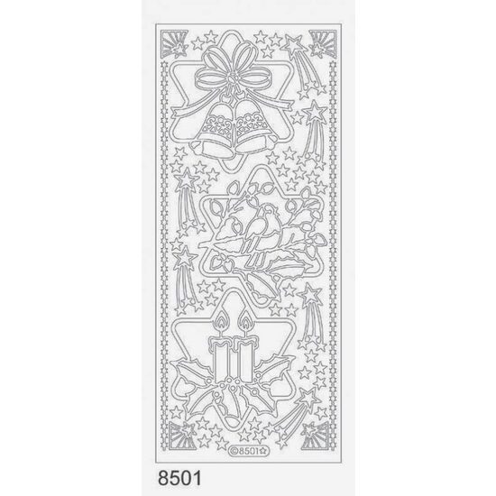 Sticker argintiu Craciun - 8501 - INTER.D
