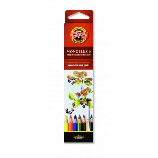 K3715-6 Set 6 creioane colorate acuarel Mondeluz - Koh-I-Noor