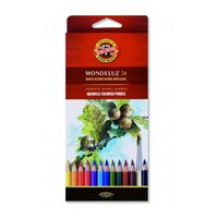 K3718-24 Set 24 creioane colorate acuarel Mondeluz - Koh-I-Noor