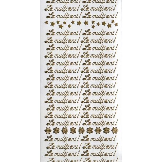 Sticker auriu - La multi ani - 2902 - INTER.D