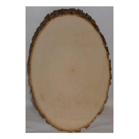 Blat lemn oval cu scoarta - dimensiuni intre 15 x 25 cm si 16 x 36 cm - RIL