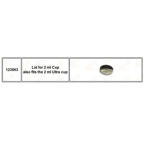 123563 Capac pentru cupa de 2 ml - Harder&Steenbeck