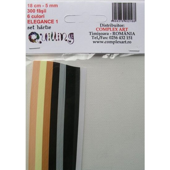 Set quilling 18cm-5mm-300fasii-6culori - Elegance 1
