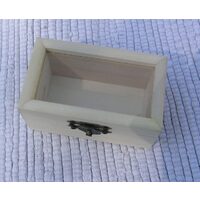 Cutie mini lemn - cu capac sticla PENT