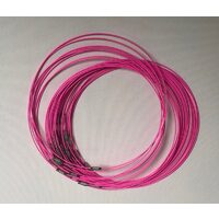 1364B - Baza colier siliconat - Roz fluo , cu inchizatoare