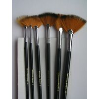 Set 6 pensule sintetice evantai - hobby - PENT