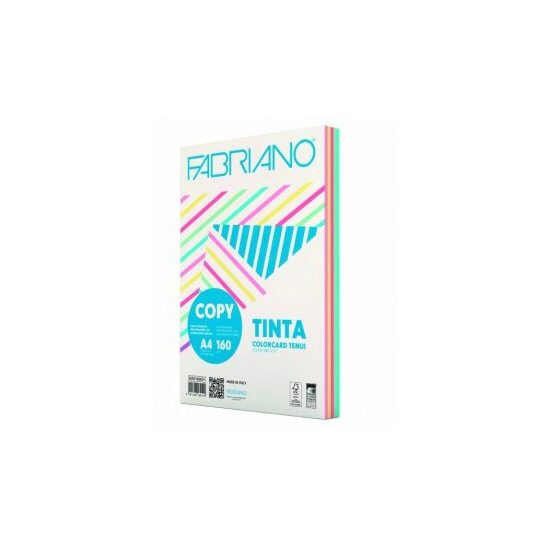 Hartie Copytinta carton colorat set 100 coli - A4 - 160g - PASTEL
