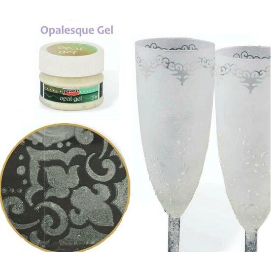 13136 - Gel opac - opalescent 25 ml - pentru sticla - 709407 - efect sablare