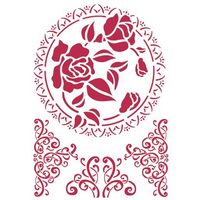 KSG189 - sablon Stamp - 21x29,7 Lace with rose