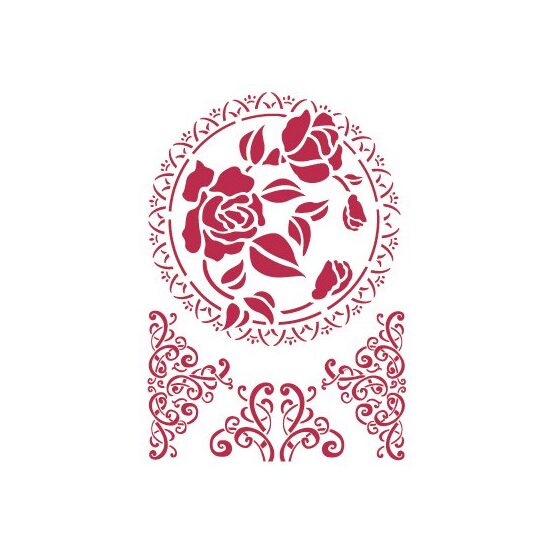 KSG189 - sablon Stamp - 21x29,7 Lace with rose