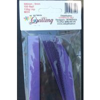 Hartie Quilling 500mm- 5mm-100 fasii - 130gr - MOV