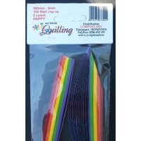 Hartie Quilling 500mm- 5mm-100 fasii - 5 culori - 130gr - HAPPY