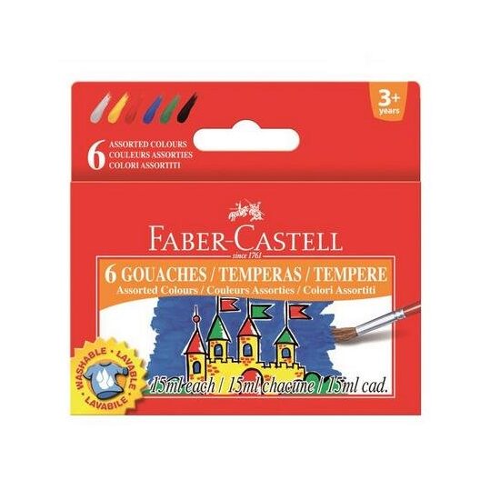 161106 Set 6 gouache/tempera 15 ml - Faber-Castell