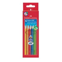 Set 6 creioane colorate acuarelabile Jumbo Grip - Faber-Castell