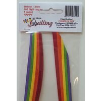 Hartie quilling 500mm-3mm-100 fasii, 130gr - HAPPY