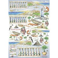 Hartie decoupage 80 gr, 50 x 70, Sea - DFG210-DISC