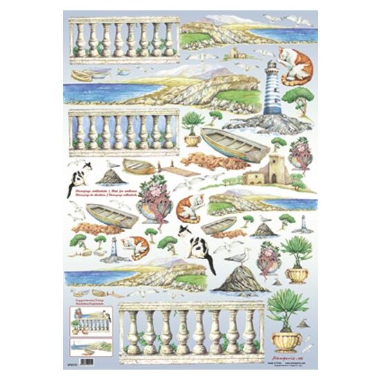 Hartie decoupage 80 gr, 50 x 70, Sea - DFG210-DISC