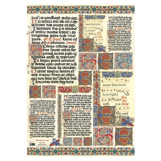 Hartie decoupage 80 gr, 50 x 70, Manuscript - DFG221