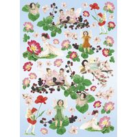 Hartie decoupage 80 gr, 50 x 70, Flowers Fairy - DFG247