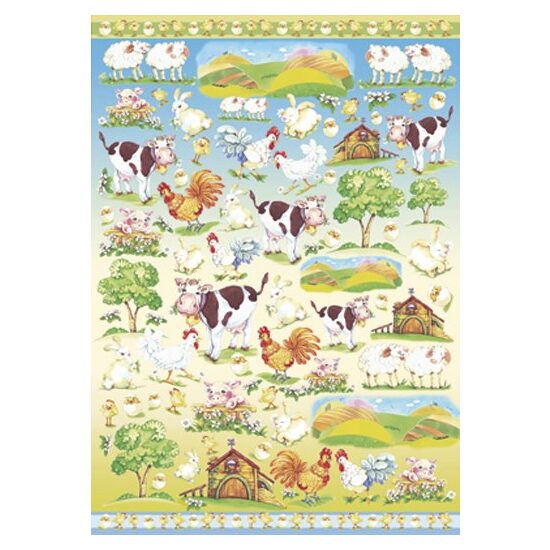 Hartie decoupage 80 gr, 50 x 70, Farm - DFG261-DISC