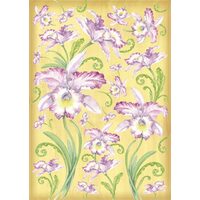 Hartie decoupage 80 gr, 50 x 70, Orchids - DFG275