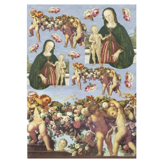 Hartie decoupage 80 gr, 50 x 70, Angels / Roses - DFG285