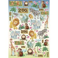 Hartie decoupage 80 gr, 50 x 70, Baby zoo - DFG299-DISC