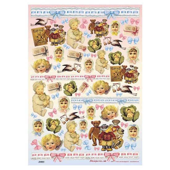 Hartie decoupage 80 gr, 50 x 70, Babies - DFG57-DISC