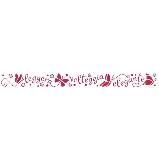 KSE93 - Sablon 60 x7cm, Stamperia bordura - italian words