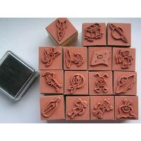20-4888486 Set 15 stampile + 1 tus Heyda - Pirates & Space
