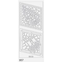 Sticker auriu Craciun - lumanari si brad - 957 - INTER.D