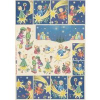 Hartie decoupage 80 gr, 50 x 70, - DFG339 - Children and comet