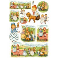 Hartie decoupage 80 gr, 50 x 70, - DFG355 - sweet baby