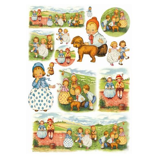 Hartie decoupage 80 gr, 50 x 70, - DFG355 - sweet baby