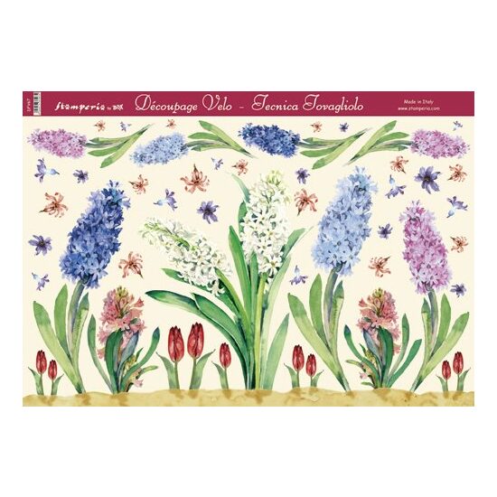 DFV67 - Hartie vello decupaj - 48 33.5 - Stamp. - hyacinth
