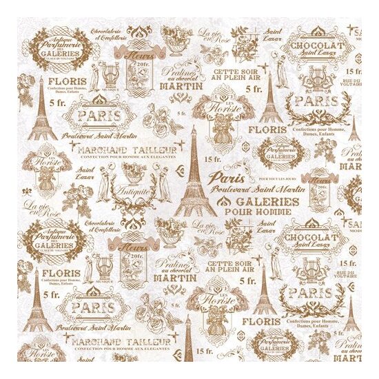 FLSP/ST01 - Fetru printat 30x30cmx1mm - Tour Eiffel