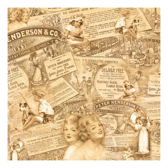 FLSP/ST03 - Fetru printat 30x30cmx1mm - Vintage Affriches - Stamperia