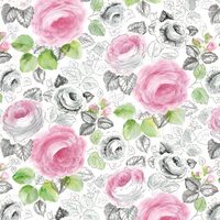 FLSP/ST11 - Fetru printat 30x30cmx1mm - Fantasy of roses - Stamperia
