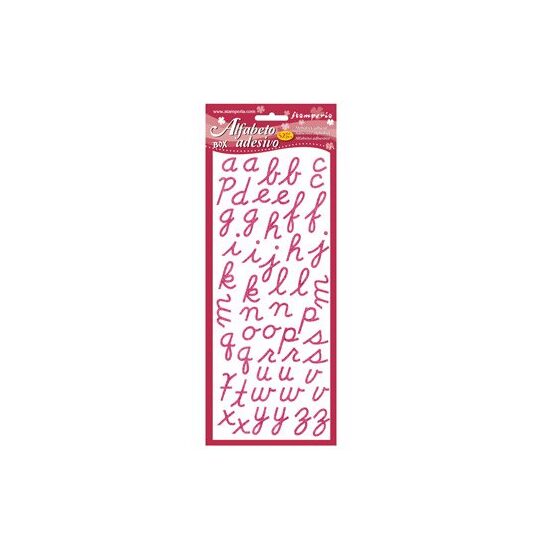 SBALF4 - Sticker alfabet glitter roz - Stamperia