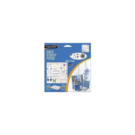 8910 Stampile decorative silicon 45 / set - Fiskars - placa New Year