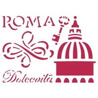 KSD122 - Sablon 20 x 15 cm - Stamp - Rome