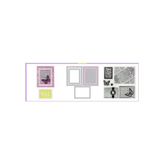 15 - 658295 - Stampile silicon si cuttere rama - timbre - Sizzix