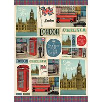 FLSG/ST16 - Fetru printat 1mm - 50x70 cm - London