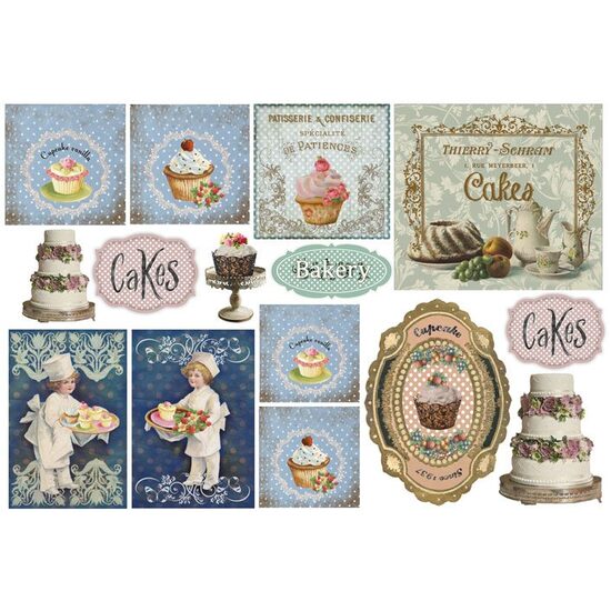 DFS215 - Hartie de orez 48 33 cm - Cake - Stamperia